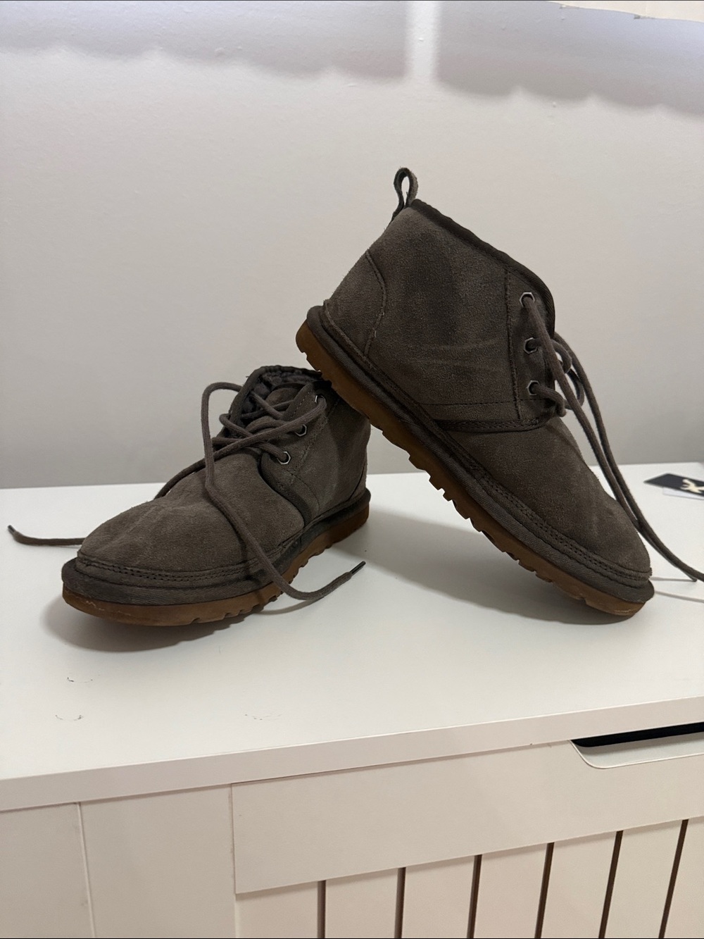Women's Suede Ugg in Dark Gray